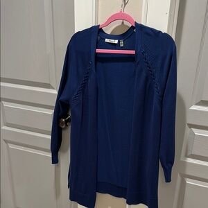 89th & Madison Royal Blue Cardigan Sweater with Long Sleeves